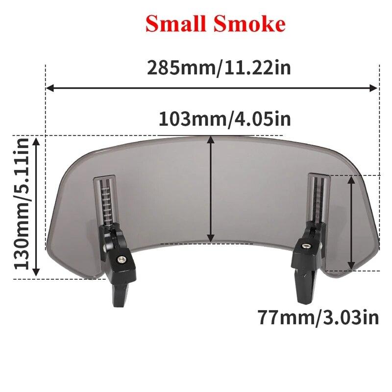 

Для Kawasaki Versys X300 VN 1500 MT09 MT07 Tracer 700 900 R1250GS удлинение лобового стекла мотоцикла, регулируемый спойлер, дефлектор Small Smoke