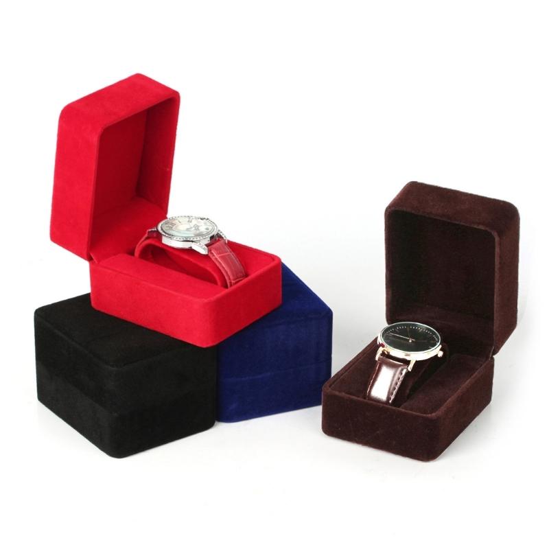 Flannelette Watch Holder Waterproof Storage Box Single Watches Case Jewelry Box