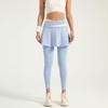 High Waist Color-Blocked Anti-Exposure Yoga Pants with Nude High Elasticity