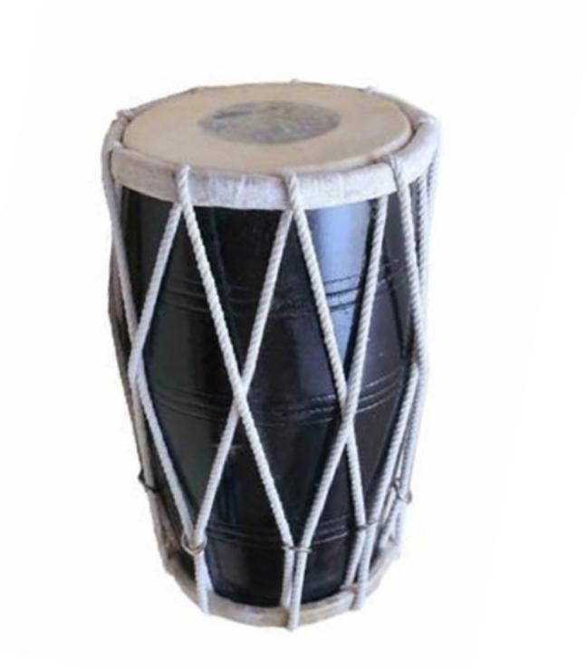 Handcrafted Mango Wood Rope-Tuned Dholak with Cover – Traditional Indian Folk Dholki Instrument