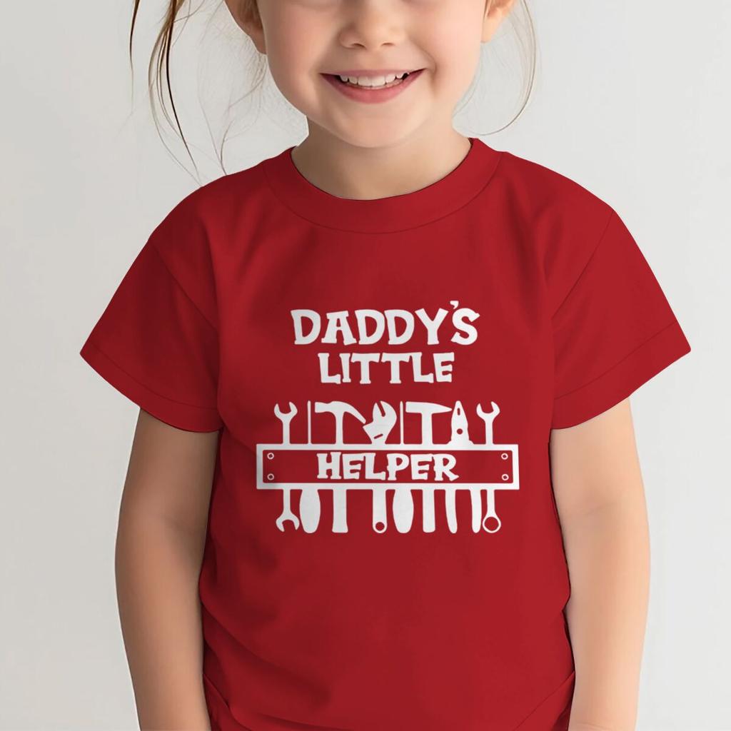 Daddys Little Helper Tshirt Soft ShortSleeve Tee Tool Graphic Cotton Baby Clothing Fathers Day Gift Girl Boy Clothes