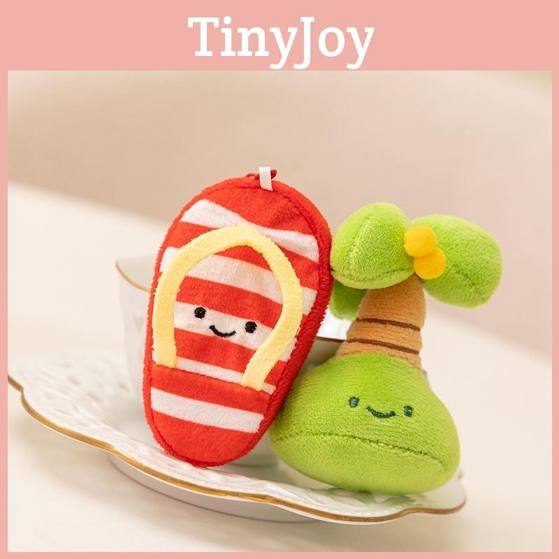 Fruit Slippers Tortoise Shaped Plush Keychain Toy Short Material Gifts Doll
