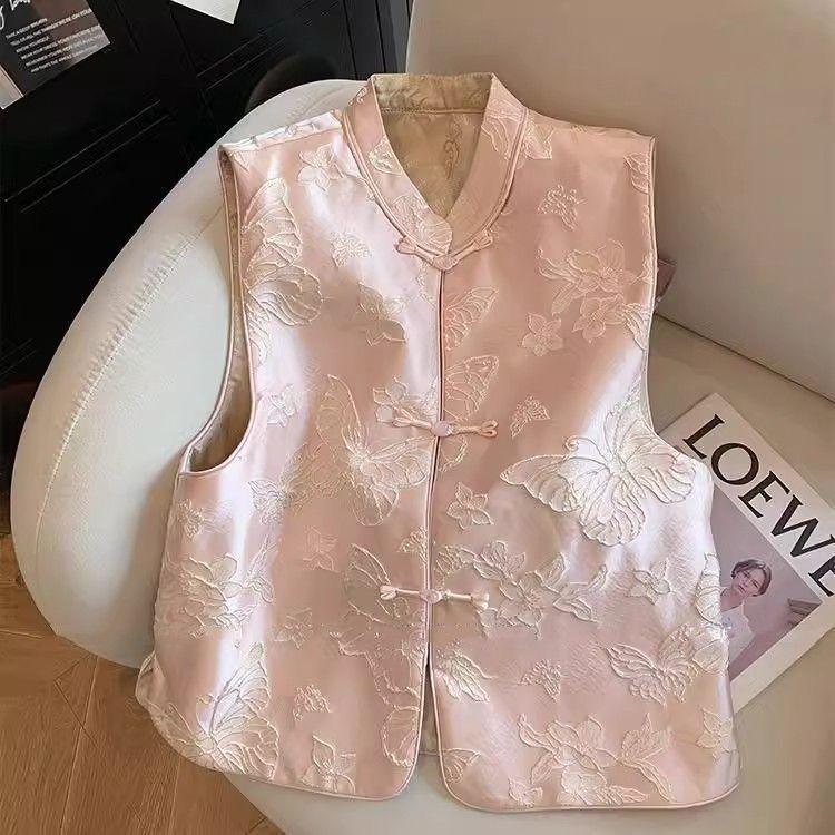 Temperament Design Vest Jacquard Premium Commuter Sleeveless Vest Skinny Top Women