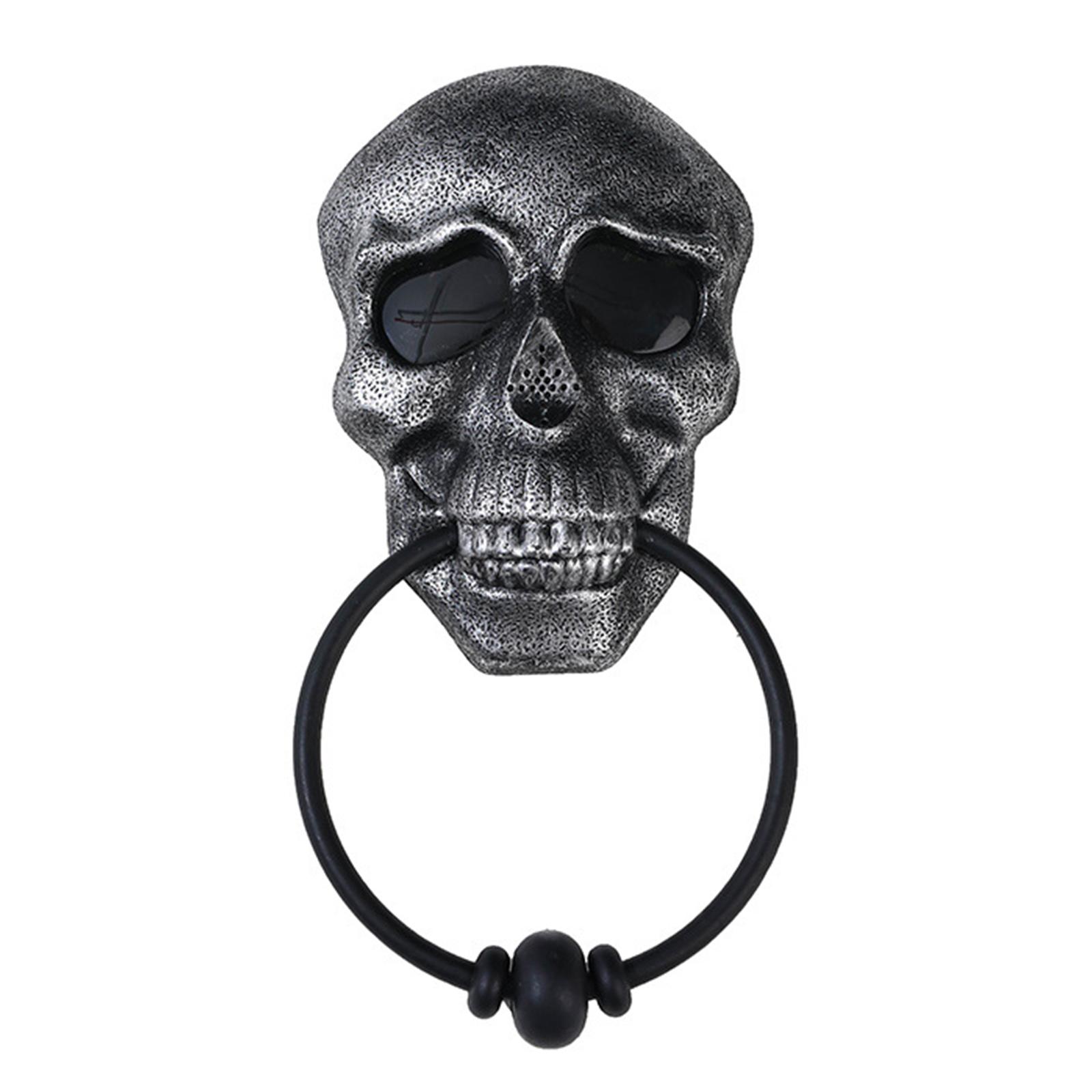 Halloween Skull Door Knocker Skull Door Hanging Home Resin Decor Gothic Skull Head Wall Decor Pendant Decoration