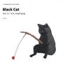 1/5/10PCS Ornament Decorative Furnishings for Aquarium Cats Fishing Figurine Cat Sculpture Sitting Fishing Little Cute Cat Resin