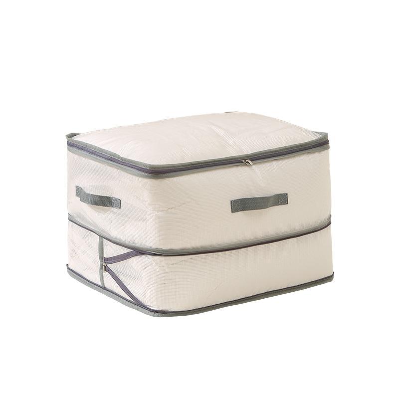 Large Capacity Mesh Storage Bag For Clothes Blankets Down Jackets Cotton Quilts Moisture Proof Dust Proof Organizing Bag