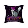 Gruseliges Halloween Kürbis Fledermausdruck Muster Kissenbezug Heim Wohnzimmer Sofa Dekoration Quadratisches Polyester Kissen