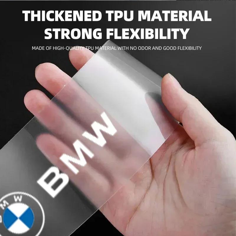 For BMW 4PC Car Threshold Sticker Scratch Resistant Transparent Film Protector For BMW E46 E85 E60 F10 E39 F30 E36 F20 E87 E90 E