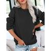 Autumn and Winter Round Neck Long Sleeved Casual Sportswear Solid Color Pullover Loose Women's Sweatshirts