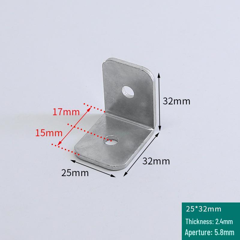Right-Angle Iron Bracket for Wardrobe, Bed, or Chair Reinforcement