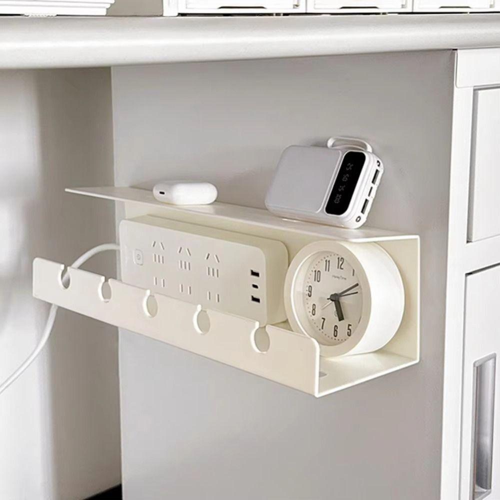 No Drilling Under Desk Cable Management Rack Versatile Wire Fixed Storage Slot  for Office and Home