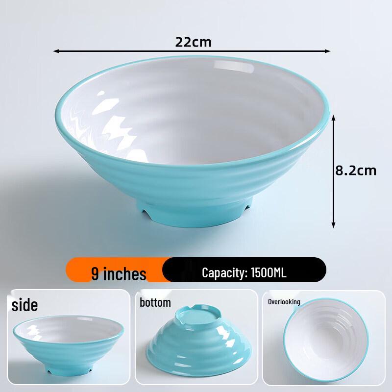 Qiwei Commercial Two-Tone Melamine Noodle Bowl