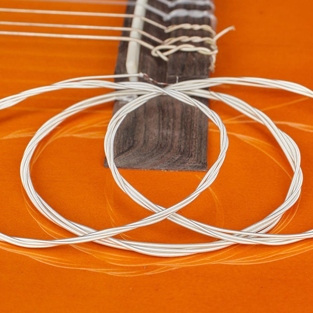 Plating Super Light Classic Guitar Clear Nylon Silver Strings Silver Plated Copper 1 set guitar Classical Guitar Strings Set