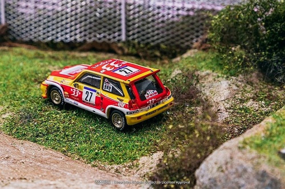 TARMACWORKS Renault 5 MAXI Turbo Tour de Corse Rallye de France 1985 Didier Occelli Produs finalizat 1/64 - Auriol/Bernard T64-TL061-85TDC27