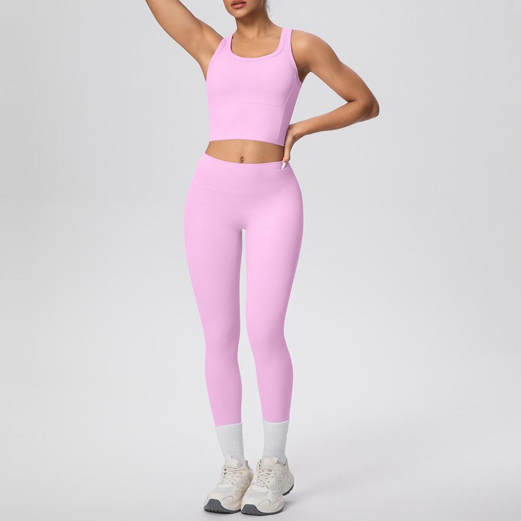 European Cloud-Feel Shock-Absorb I-Shaped Sports High-Waist Yoga Pants – Hip-Lifting and Tight-Fitting for Fitness and Running