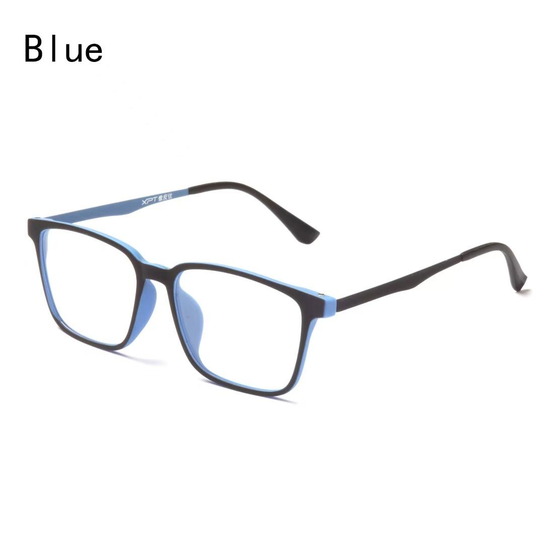 

Retro Ultra Light Rubber Titanium Tr-90 Square Eyeglass Frame Men Women Anti Blue Light Anti Radiation Computer Office Glasses