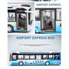 1/43 Large Size Electric Tourist Toy Traffic Bus Alloy Passenger Car Model Diecast Metal Toy Business Bus Model Sound Light Kids Gift