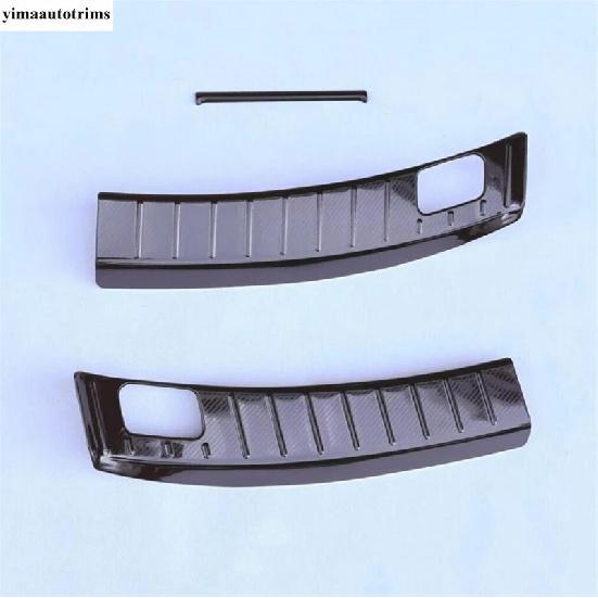Car Rear Bumper Door Sill Trunk Tread Plate Panel Cover Trim For Mazda CX-70 CX-80 CX-90 2025 2026 Stainless Steel Accessories