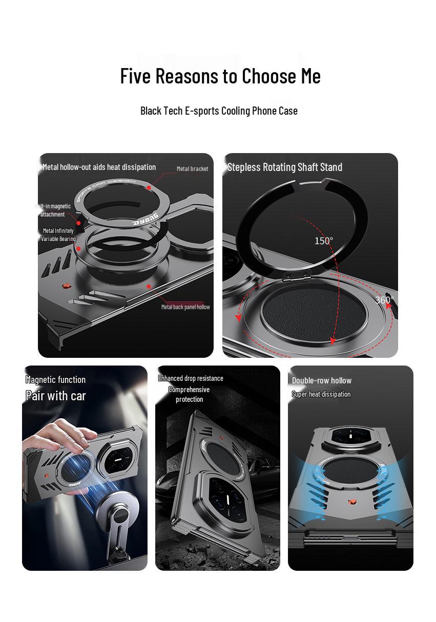 

Huawei Mate X Series Metal Anti-Fall Phone Case with Borderless Buckle Bracket Mate X7
