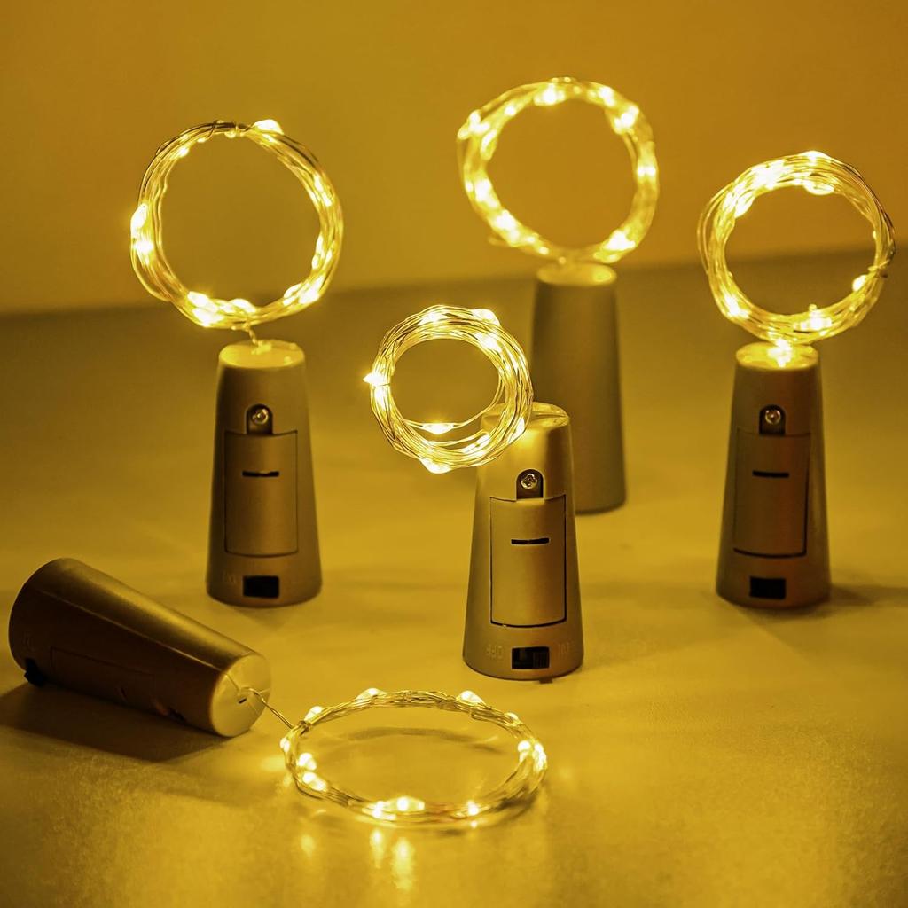 2Meters 20 LED Beads Wine Bottle Lights with Cork 20LED Mini Fairy Christmas Lights