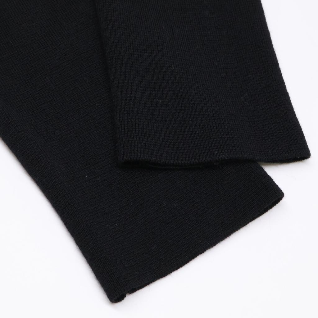 1er Arrondissement B1084AKA408 Back Slit Knit Long Tops 38 blackUsed