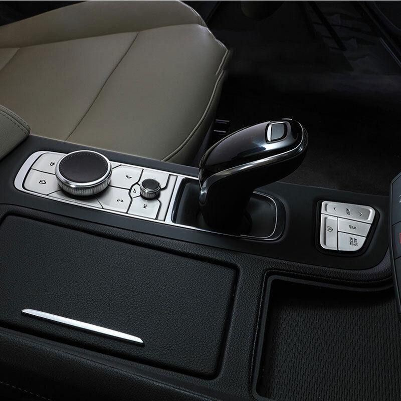 Console Handbrake Button Decoration Silver Aluminum Fit For Cadillac CT5 19-