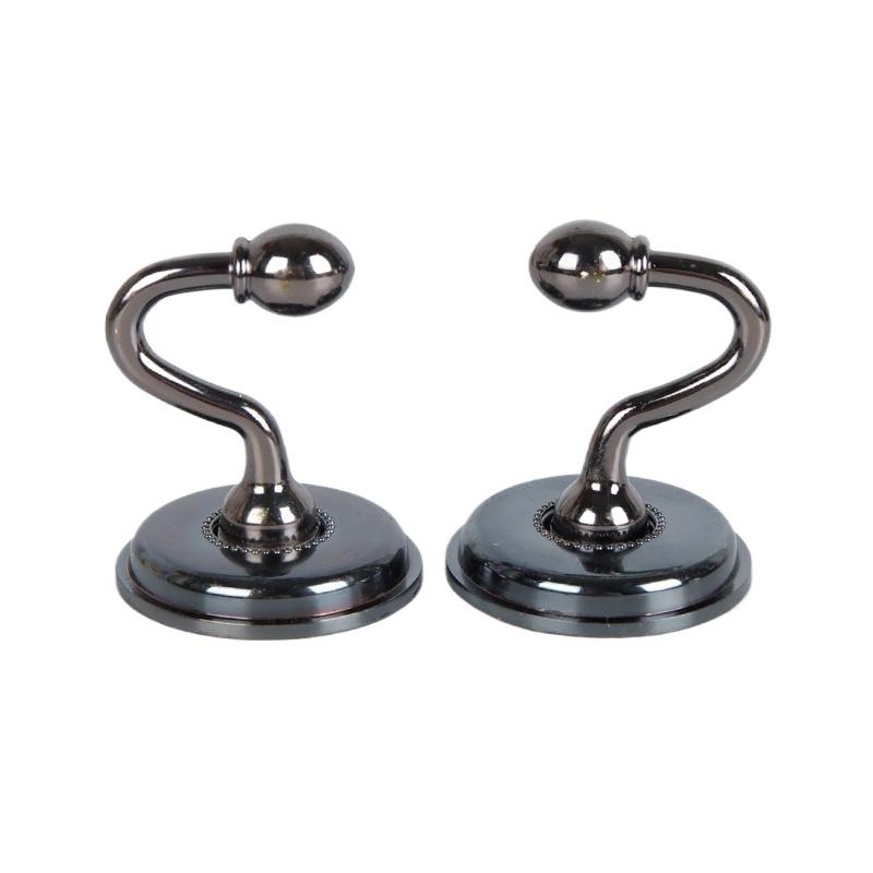 2PCS Metal Curtain Holdback Wall Tie Back Hooks Zinc Alloy Hanger Holder Multi-Purpose Hanging Hook Window Curtain Holder