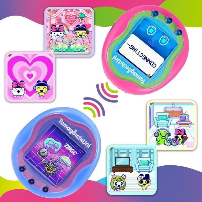 BANDAI - Tamagotchi Uni - Tamagotchi Connecté Avec Bracelet Montre - Animal De Compagnie Virtuel - Modèle Bleu - 43353