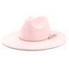 Unisex Suede Felt Fedora Hat Wide Brim Flat Edge Elegant Classic Gentleman Hat