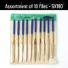 Titanium-Plated Diamond File Set: Flat/Incline with Extra Grade Carborundum for Precision Shaping, Free Shipping