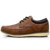Edwin Leather Waterproof Casual and Business Lightweight Size Men's Sneakers, Shoes, Sole, Slip-Resistant, Lace-Up Oxfords, Brown, 28.0 (edm459)