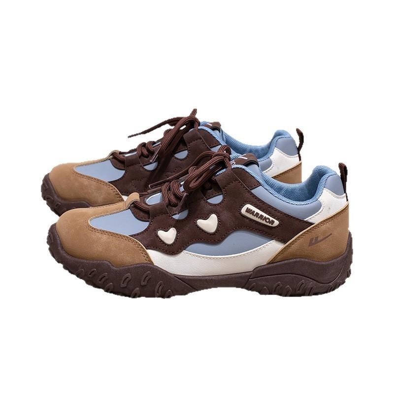 Trendy retro color matching shoes, autumn new German training shoes, sweet and high-value student shoes 35
