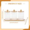 Qtip Holder Dispenser Makeup Organizer Dustproof Portable Transparent Storage Canister Jar for Floss