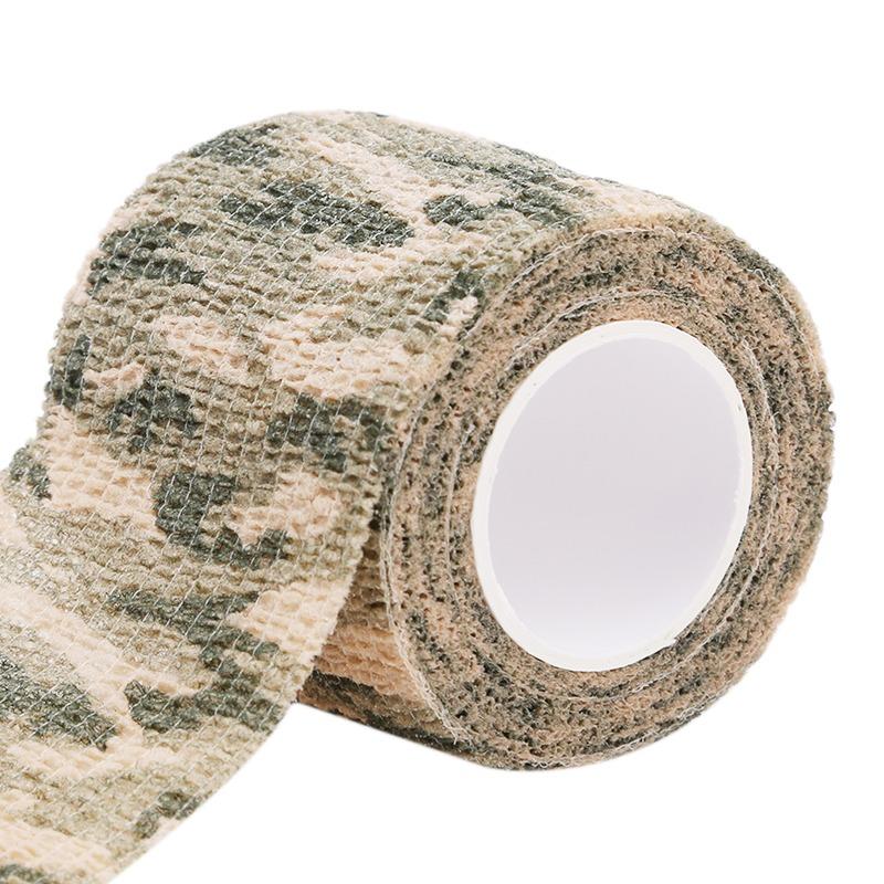 1PC/3PCS Outdoor Camouflage Tape Wrap Self-Adhesive Telescopic Multifunctional Non-Woven Stretch Bandage Tape Accessories For Camping Hunting