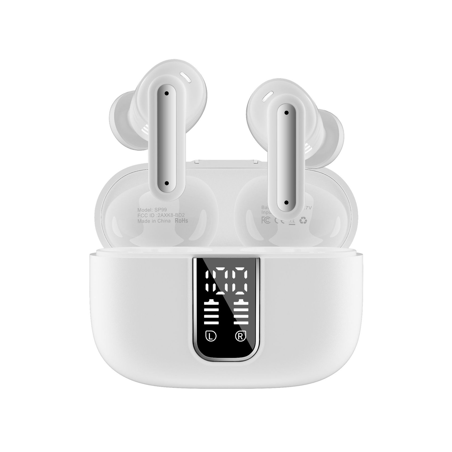 

Наушники Bluetooth с цифровым дисплеем, шумоподавлением, сверхдолговечностью, беспроводные наушники-вкладыши Bluetooth