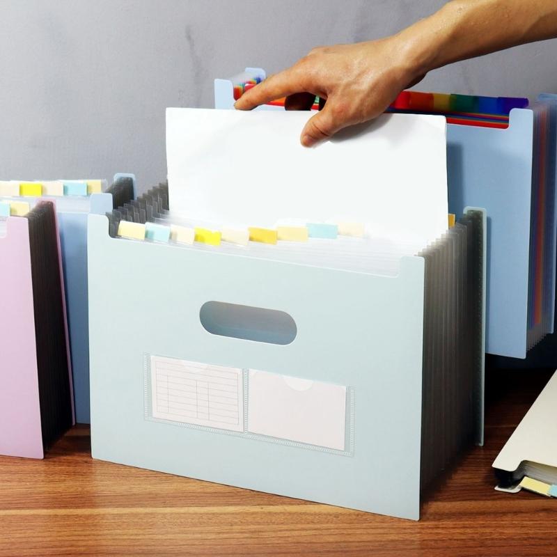 A 4 Multi-Layer Document Storage Bag Accordions File Folder Expanding File Organiser School Office Supplies