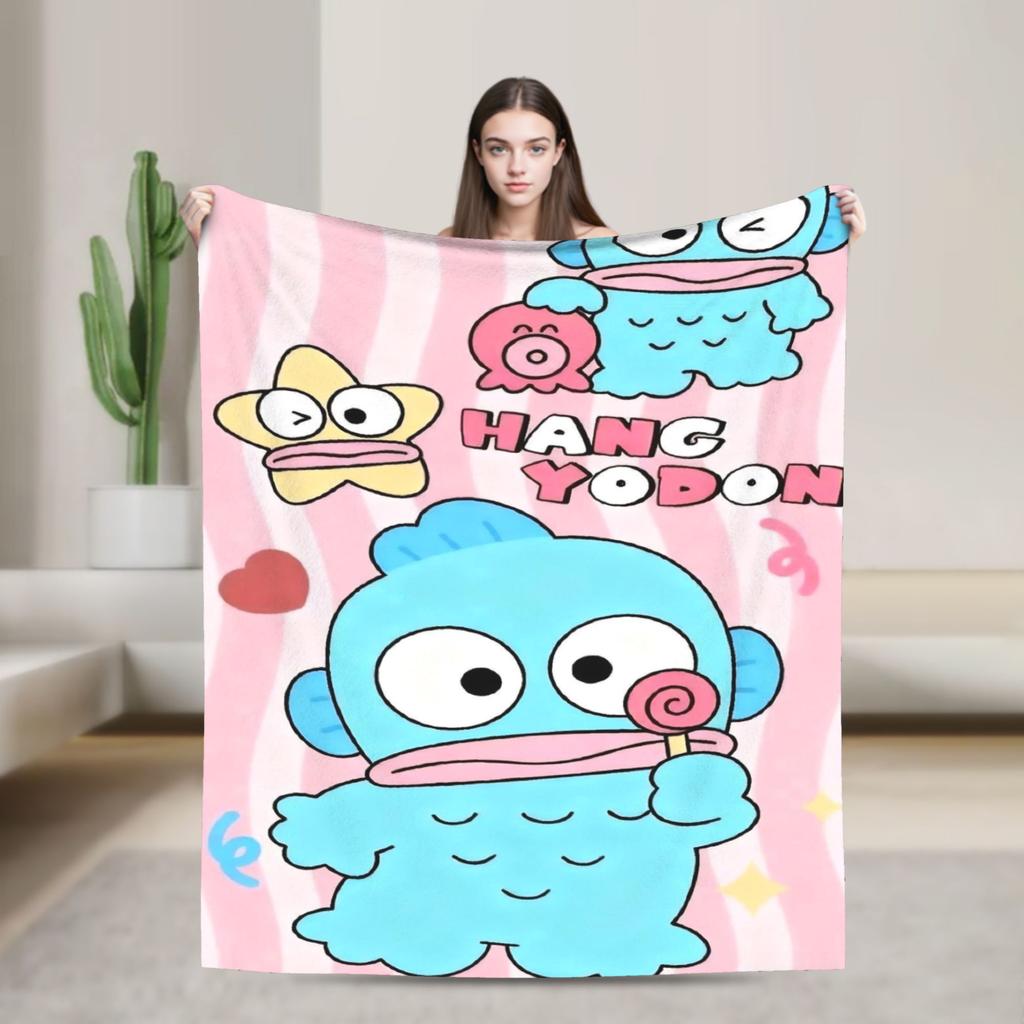 Hangyodon Hang in There Blanket Cover Fleece  Super Warm Throw Blanket for Bedding Couch Bed Rug