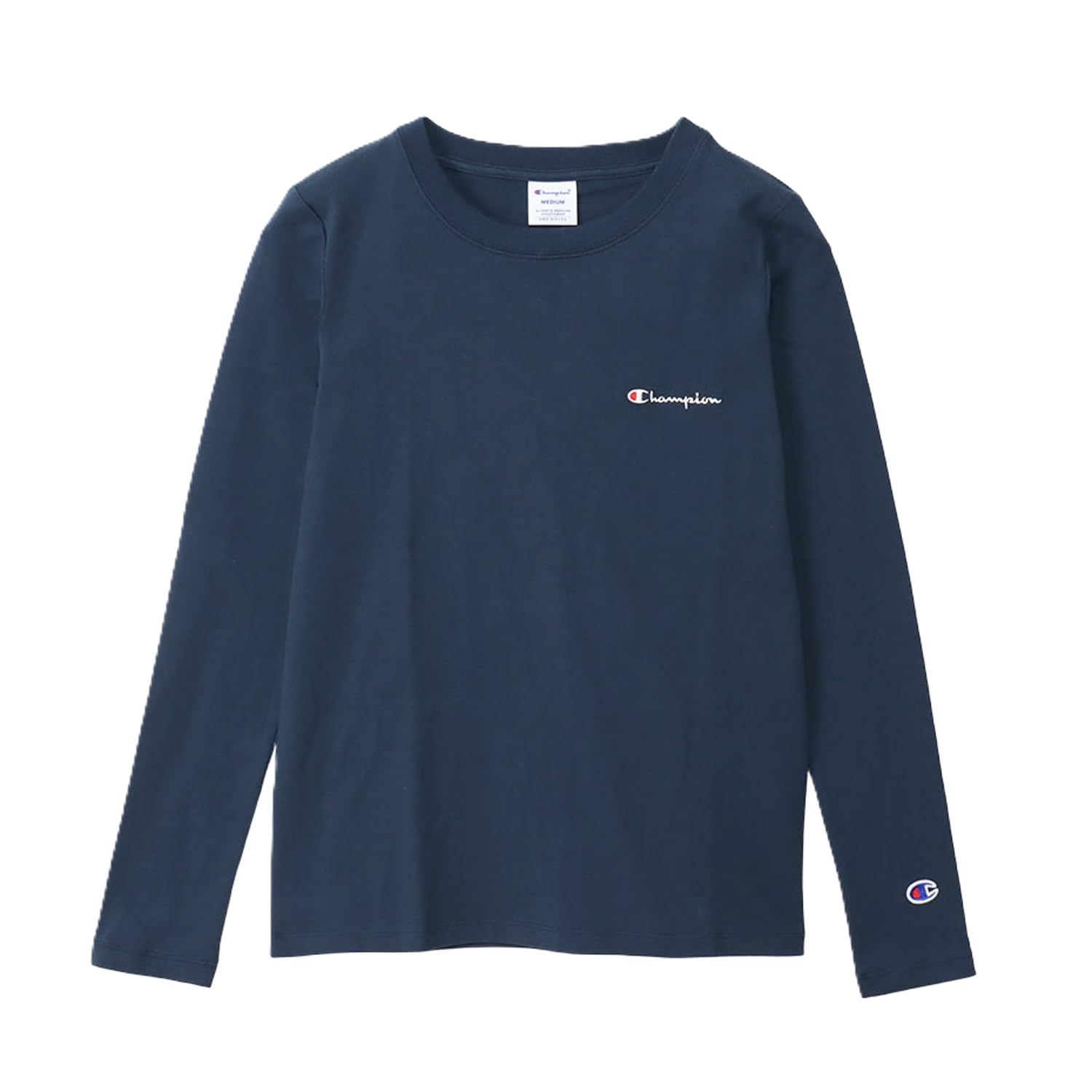 

Champion Basic Long Sleeve Long Crew USA Garment Embroidered Script Logo Women s T-Shirt, CW-X407-370-M, Sleeve, Neck, 100% Cotton, Wash,