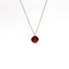 Stainless Steel Color Zircon Pendant Zircon Necklace Stylish Simple Men'S And Women'S Titanium Steel Clavicle Chain