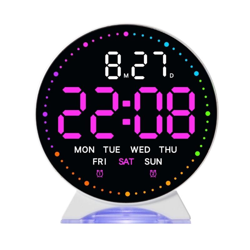 Alarm Clocks for Bedroom Digital Clock Night Light Digital Alarm Clock with Indoor Temperature Desk Clock for Bedroom