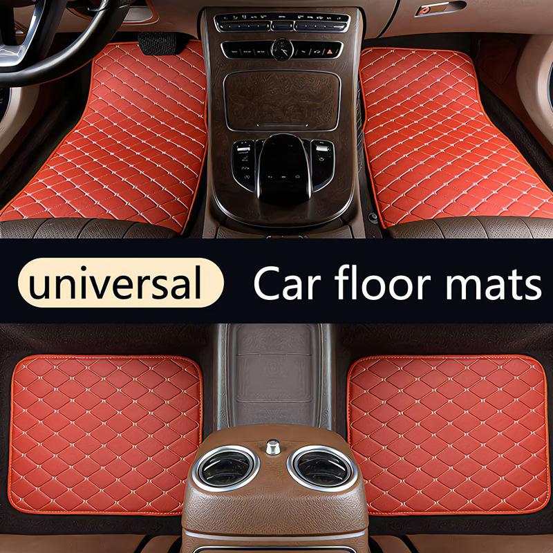 PVC Leather Quilted Car Floor Mats for Right-Hand Drive Vehicles