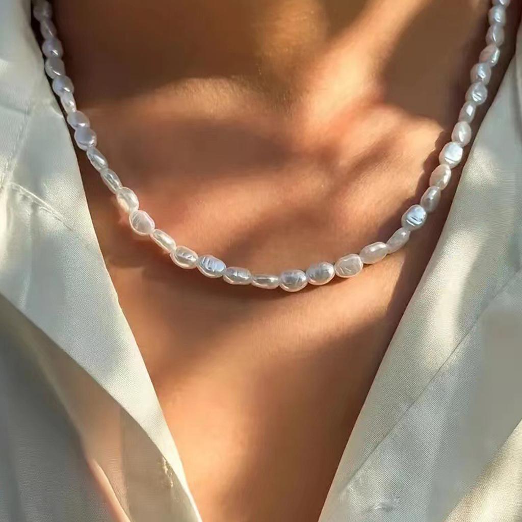 Unique Imitation Pearl Necklace Bracelet Fashionable Handmade Imitation Pearls Necklace Bracelet For Modern Aesthetics