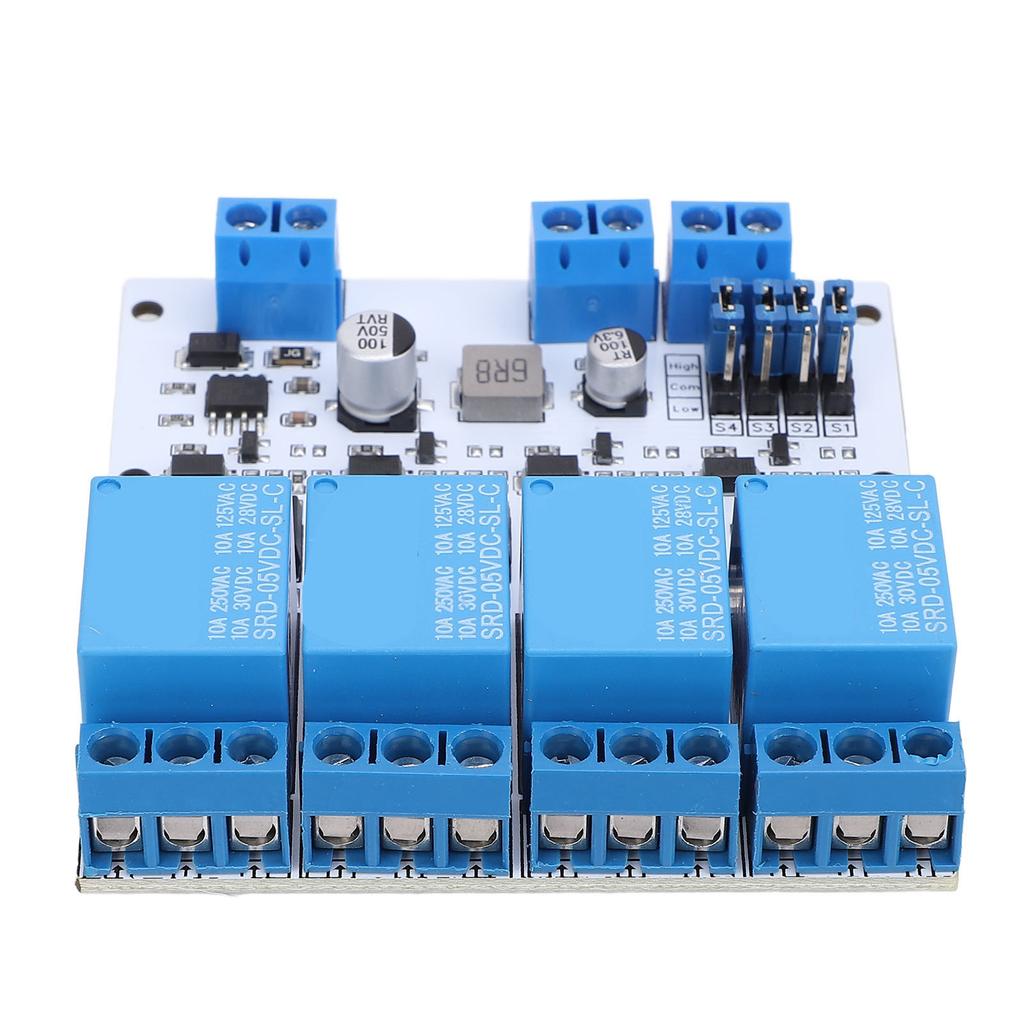 Adjustable GPIO Relay Module with Optocoupler PCB 4 Channel High Low Level Control Strong Driving