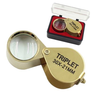 Silvery 30X-21mm Jewelry Magnifying Glass Magnifier Jewelers Loupe