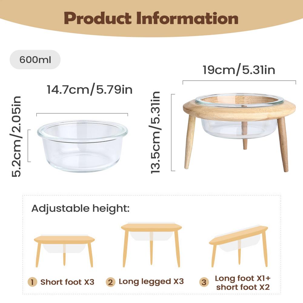 

Elevated Cat Bowls Adjustable Height Raised Food Water Dish Stand Anti Vomiting Slow Feeder for Cats Dogs Small Pets Dining