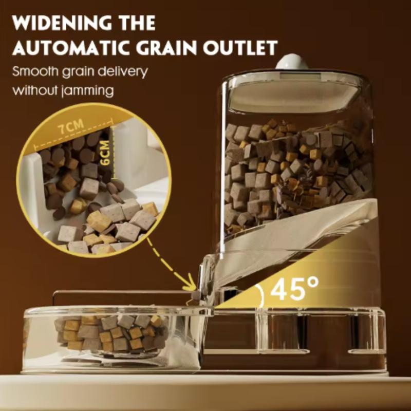 Cute Smiling Cat Automatic Feeder And Water Dispenser Pet Supplies Feeding Organizer Suitable for Cats And Small Dogs