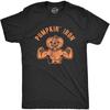 Crazy Dog Tshirts Mens Pumpkin Iron Tshirt Funny Halloween Workout Fitness Jack-O-Lantern Graphic Tee