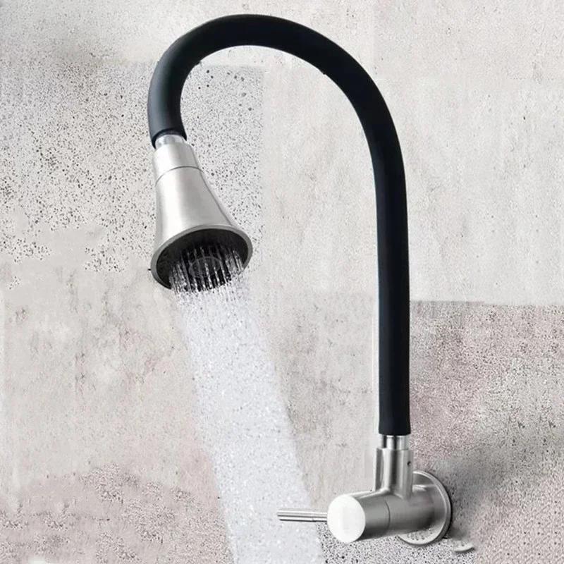 Kitchen Faucet Universal Rotation Bathroom Faucets Household Single Cold Water Washbasin Sink Faucet Spillproof Nozzle Faucet