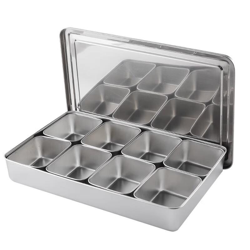 Jingqingfu Commercial Stainless Steel Multi-Compartment Seasoning Box