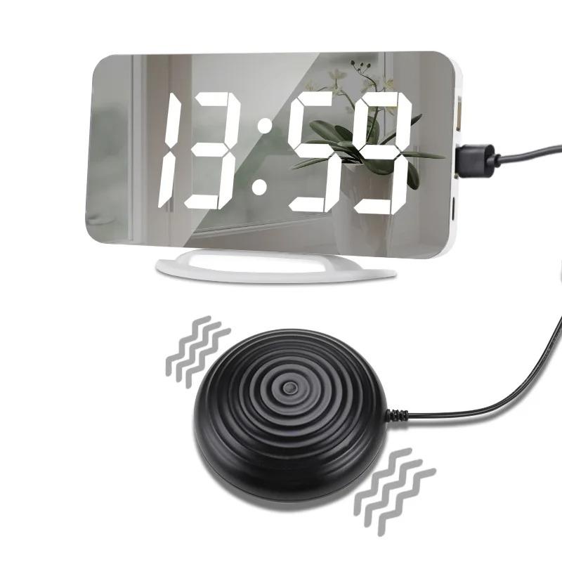 

LED Mute Vibration Luminous Bedside Alarm Clock with Snooze Feature for Deaf and Hard of Hearing